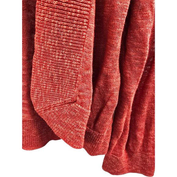 Soft Surroundings Cardigan Sweater Womens Large Orange Open Work Lightweight - Picture 6 of 8